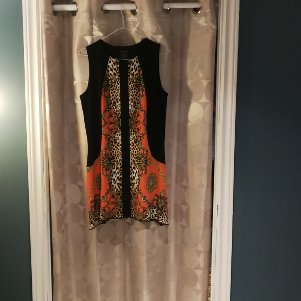 Tunic with coral print
